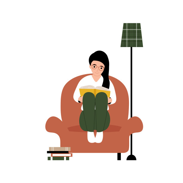 爱好概念,女孩在扶手椅上看书图片 爱好概念,女孩在扶手椅上看书图片下载
