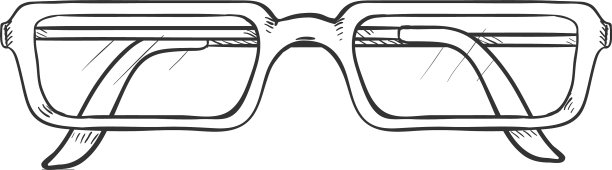 单一的素描眼镜图片 单一的素描眼镜图片下载
