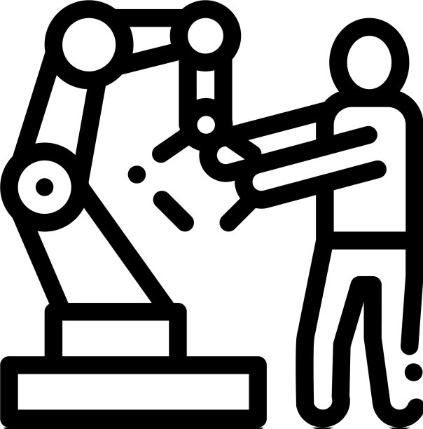 人和机器人手臂图标轮廓图片 人和机器人手臂图标轮廓图片下载