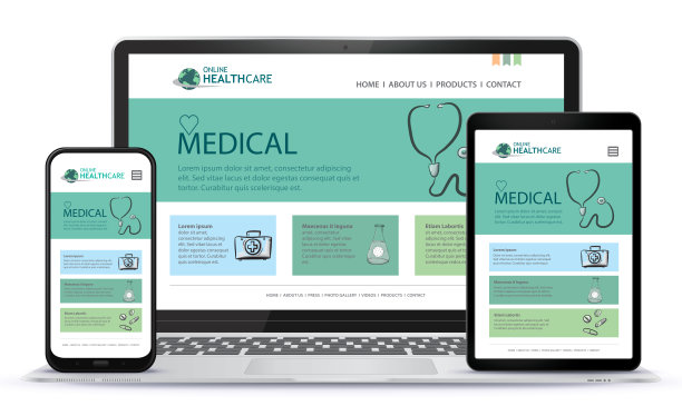 为网站和移动应用程序的医疗保健和医疗用户界面设计。笔记本电脑,平板电脑和移动电话矢量插图。图片 为网站和移动应用程序的医疗保健和医疗用户界面设计。笔记本电脑,平板电脑和移动电话矢量插图。图片下载