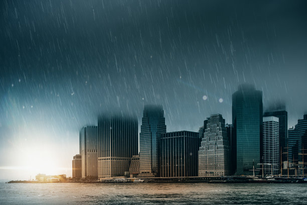 雨中的曼哈顿天际线图片 雨中的曼哈顿天际线图片下载