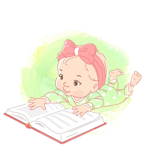可爱的小巴雷在肚子上看书图片 可爱的小巴雷在肚子上看书图片下载