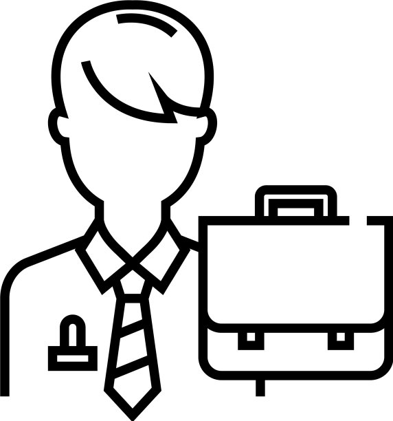 办公室职员线图标概念标志轮廓图片 办公室职员线图标概念标志轮廓图片下载