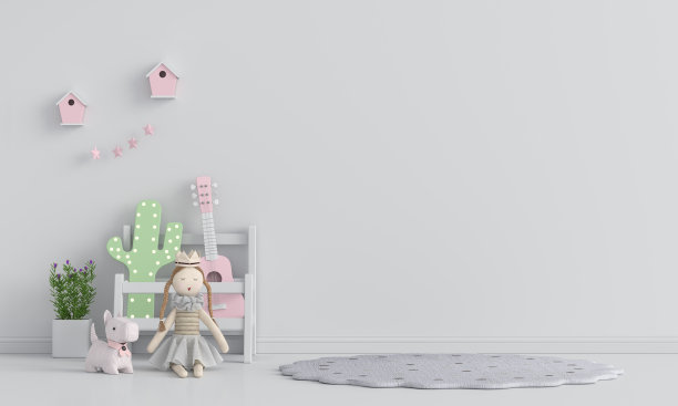 白色儿童房的模型,3D渲染图片 白色儿童房的模型,3D渲染图片下载