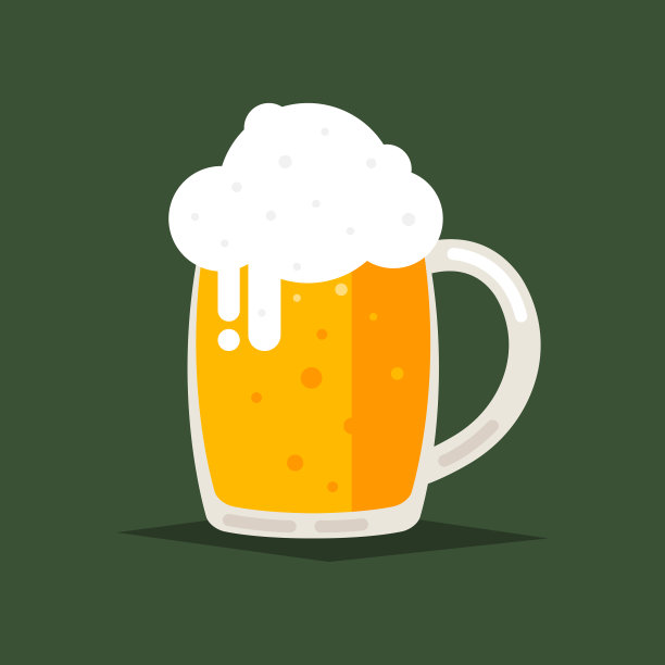 啤酒图标。啤酒向量。背景上有钢笔和泡沫啤酒的玻璃杯图片 啤酒图标。啤酒向量。背景上有钢笔和泡沫啤酒的玻璃杯图片下载