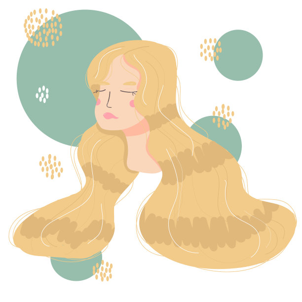 用柔和的颜色描绘可爱的年轻女子图片 用柔和的颜色描绘可爱的年轻女子图片下载