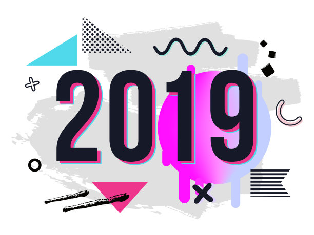 新潮的2019年贺卡与混乱图片 新潮的2019年贺卡与混乱图片下载