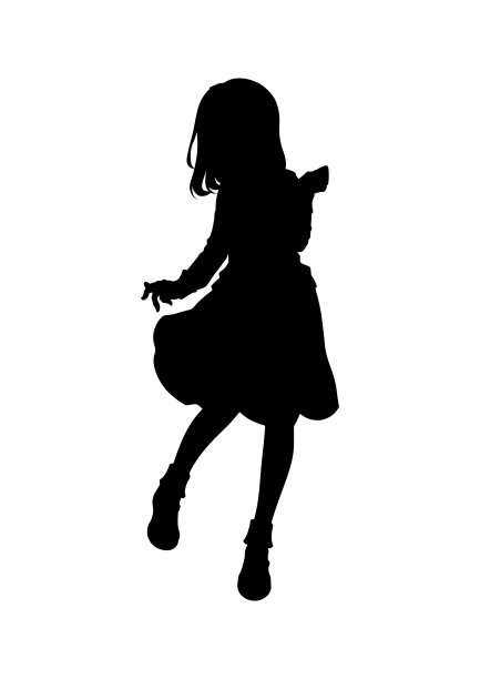 女孩的剪影图片 女孩的剪影图片下载