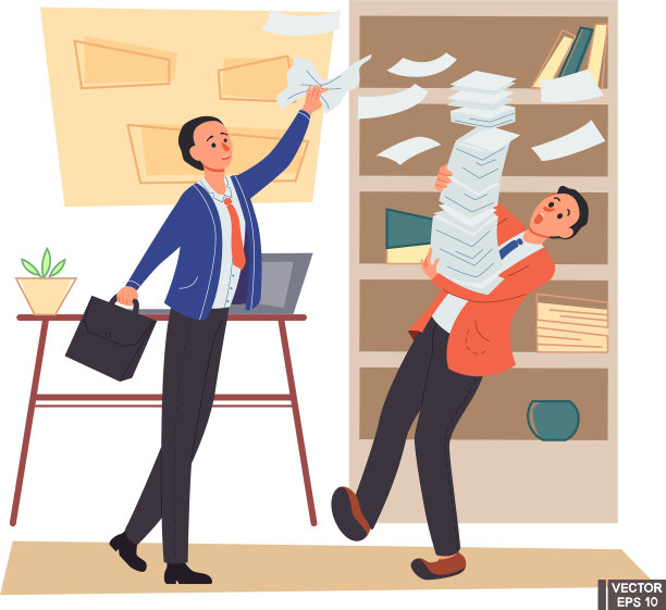 卡通人物团队的工作人员迟到了图片 卡通人物团队的工作人员迟到了图片下载