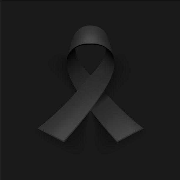 意识丝带悼念和黑素瘤的象征图片 意识丝带悼念和黑素瘤的象征图片下载