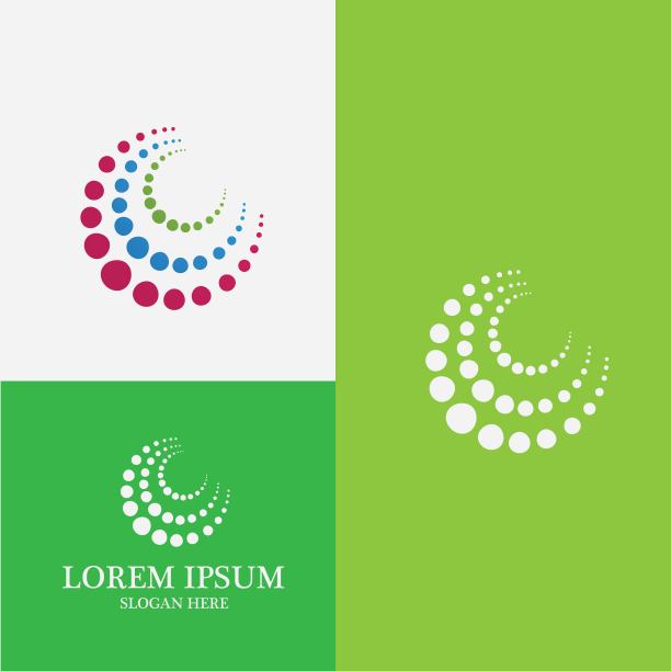 半色调圆点矢量插图设计图片 半色调圆点矢量插图设计图片下载