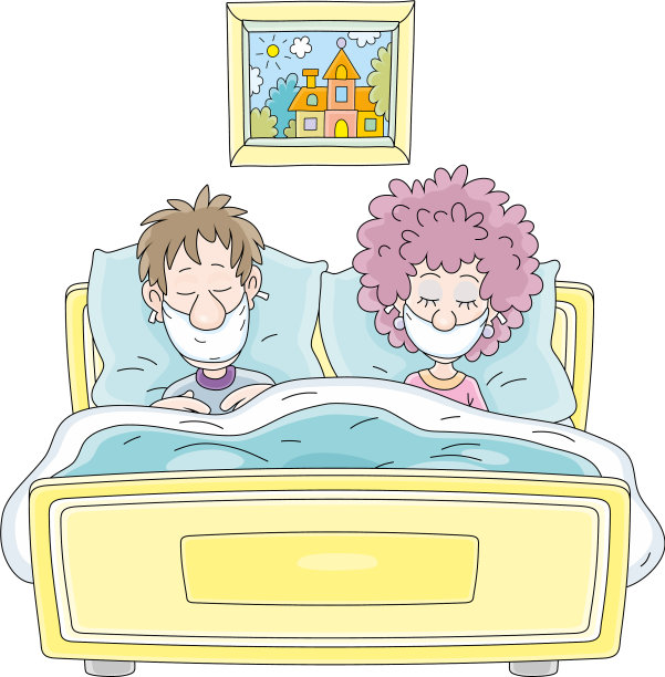 已婚夫妇戴着防护流感口罩睡觉图片 已婚夫妇戴着防护流感口罩睡觉图片下载