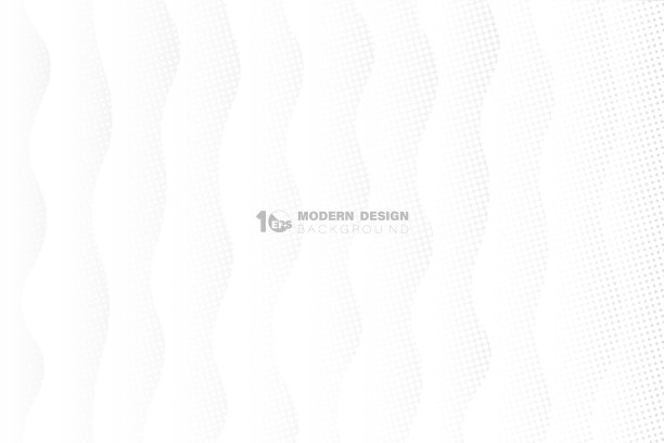 抽象的白色波浪图案艺术品与半色调图片 抽象的白色波浪图案艺术品与半色调图片下载