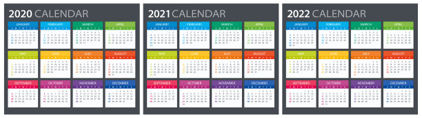 2020 2021 2022日历-插图。模板。模拟了图片 2020 2021 2022日历-插图。模板。模拟了图片下载