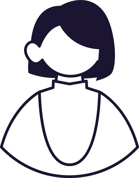 肖像年轻女性线条风格的图标图片 肖像年轻女性线条风格的图标图片下载