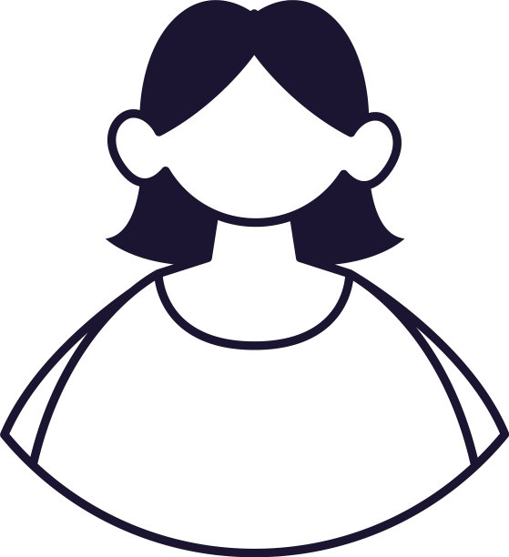 肖像年轻女性线条风格的图标图片 肖像年轻女性线条风格的图标图片下载