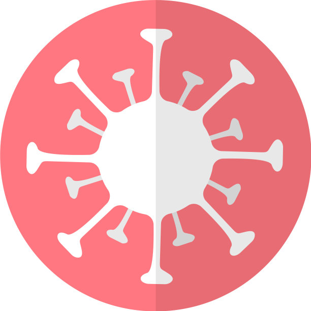 简单的平面设计图标与冠状病毒图片 简单的平面设计图标与冠状病毒图片下载