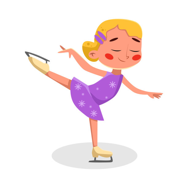 可爱的女孩花样滑冰在溜冰场,孩子做运动,积极健康的生活方式概念卡通风格矢量插图图片 可爱的女孩花样滑冰在溜冰场,孩子做运动,积极健康的生活方式概念卡通风格矢量插图图片下载