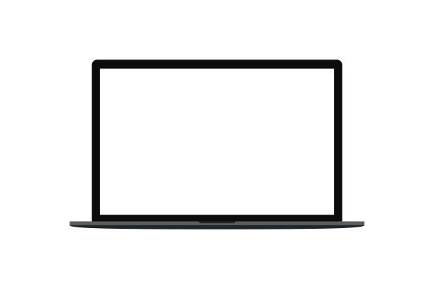 笔记本电脑矢量模型。现实桌面空白屏幕隔离模板。黑色,银色在白色背景上。图片 笔记本电脑矢量模型。现实桌面空白屏幕隔离模板。黑色,银色在白色背景上。图片下载