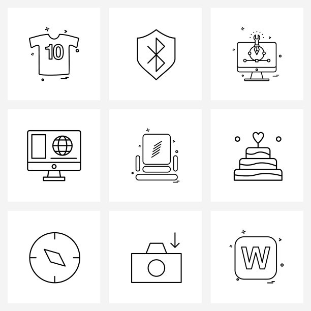 9 .万能线条图标像素完美符号图片 9 .万能线条图标像素完美符号图片下载