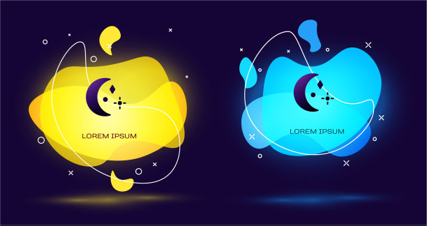 黑色的月亮和星星图标孤立在黑色图片 黑色的月亮和星星图标孤立在黑色图片下载