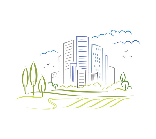 抽象的城市景观示意图图片 抽象的城市景观示意图图片下载