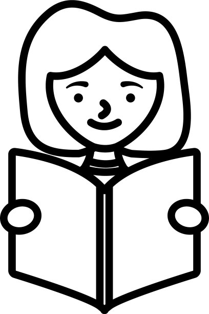 卡通女人读一本书图片 卡通女人读一本书图片下载