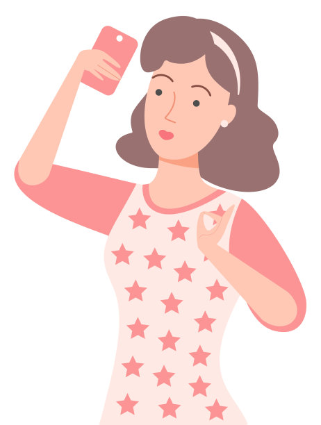 女人拿着智能手机自拍图片 女人拿着智能手机自拍图片下载