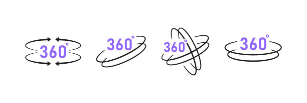 360度视图图标设置。标志设计的视频,全景图像和虚拟现实。矢量图图片 360度视图图标设置。标志设计的视频,全景图像和虚拟现实。矢量图图片下载