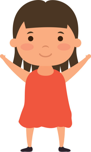 孤立女孩卡通设计图片 孤立女孩卡通设计图片下载