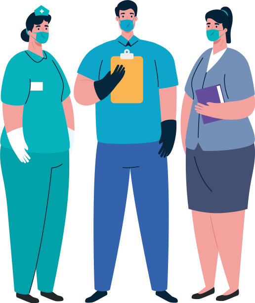 男女护士和医生戴口罩图片 男女护士和医生戴口罩图片下载