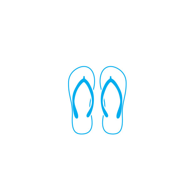 拖鞋图标平面设计模板图片 拖鞋图标平面设计模板图片下载