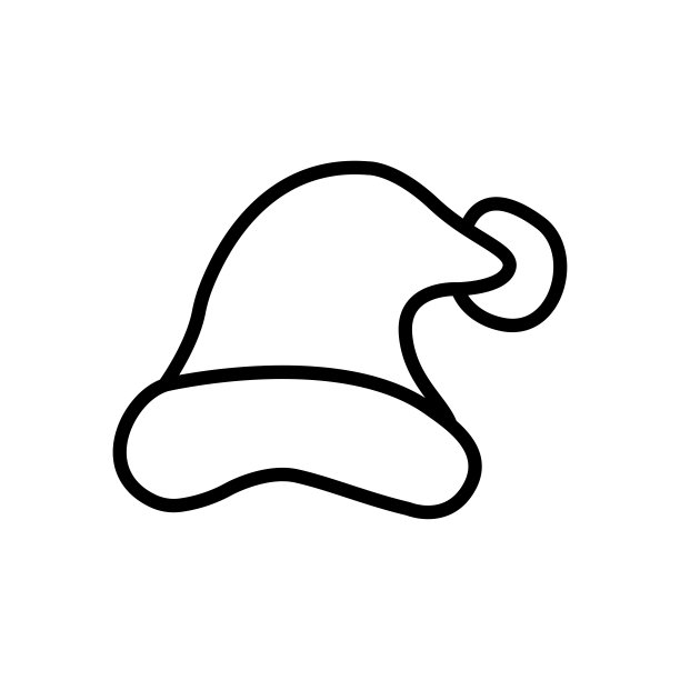 圣诞老人帽子线图标设计矢量模板图片 圣诞老人帽子线图标设计矢量模板图片下载