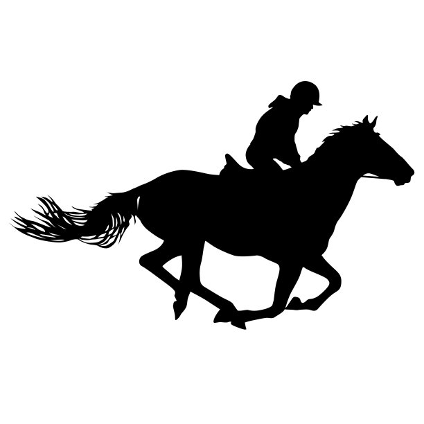 在白色背景上的马和骑师的剪影图片 在白色背景上的马和骑师的剪影图片下载