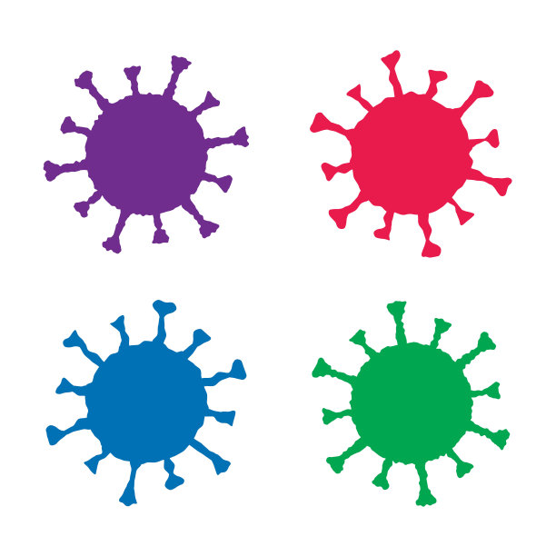 冠状病毒图标。冠状病毒病标志。流感流行的标志。非典Covid-19迹象。孤立在白色背景上。矢量插图形象。图片 冠状病毒图标。冠状病毒病标志。流感流行的标志。非典Covid-19迹象。孤立在白色背景上。矢量插图形象。图片下载