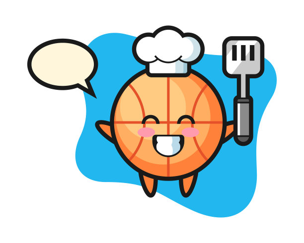 篮球厨师卡通正在烹饪图片 篮球厨师卡通正在烹饪图片下载