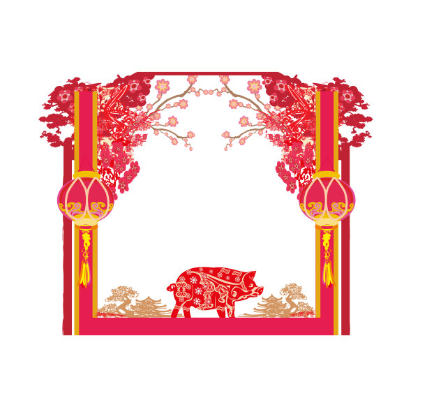 十二生肖猪架图片 十二生肖猪架图片下载