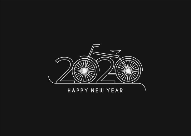 新年快乐2020文字排版设计模式图片 新年快乐2020文字排版设计模式图片下载