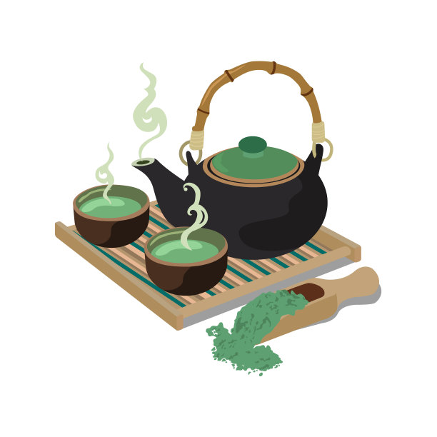 传统的亚洲茶壶和抹茶杯图片 传统的亚洲茶壶和抹茶杯图片下载