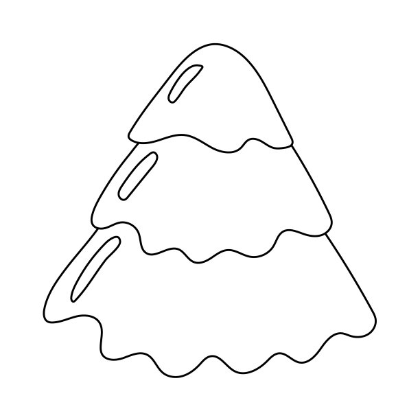 手绘圣诞树。黑色墨水和毛笔素描云杉卡片和包装设计,着色页。简单的黑色符号上的白色背景。矢量图图片 手绘圣诞树。黑色墨水和毛笔素描云杉卡片和包装设计,着色页。简单的黑色符号上的白色背景。矢量图图片下载