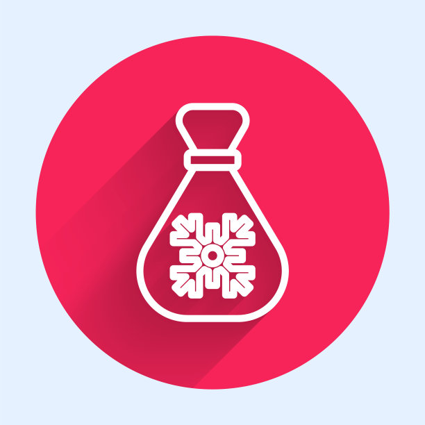 圣诞老人礼物袋长阴影图标(矢量图)图片 圣诞老人礼物袋长阴影图标(矢量图)图片下载