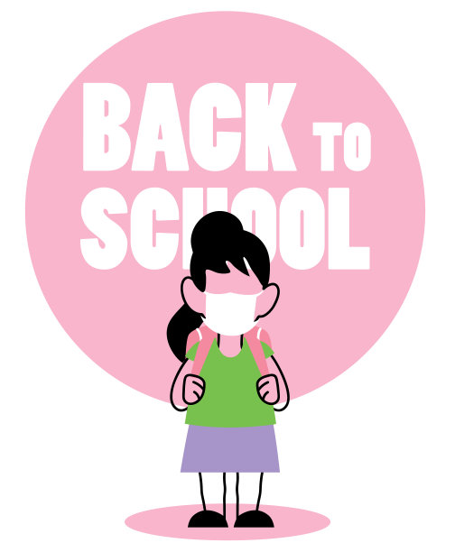 女孩戴着口罩回到学校图片 女孩戴着口罩回到学校图片下载