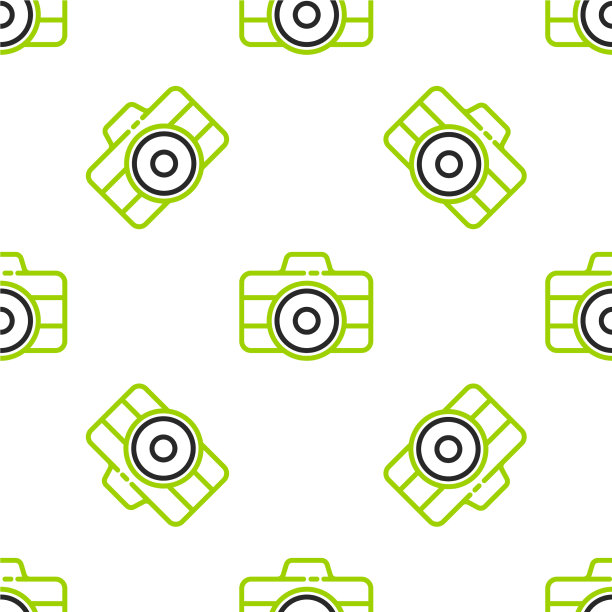 线条照片相机图标隔离无缝模式图片 线条照片相机图标隔离无缝模式图片下载