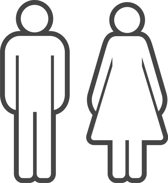 厕所线图标男人和女人简单标志图片 厕所线图标男人和女人简单标志图片下载