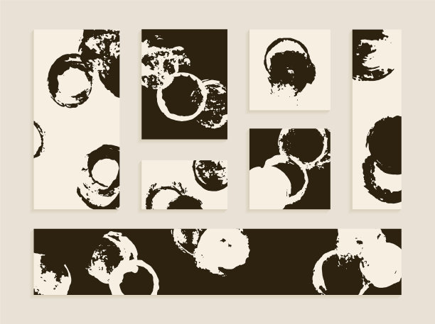 在一组黑白背景上涂抹圆圈图片 在一组黑白背景上涂抹圆圈图片下载