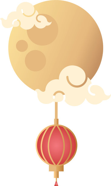 中秋佳节,月亮和云与灯笼图片 中秋佳节,月亮和云与灯笼图片下载