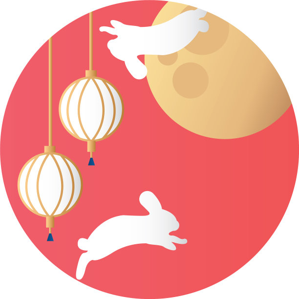 中秋节的月亮和兔子和灯笼图片 中秋节的月亮和兔子和灯笼图片下载