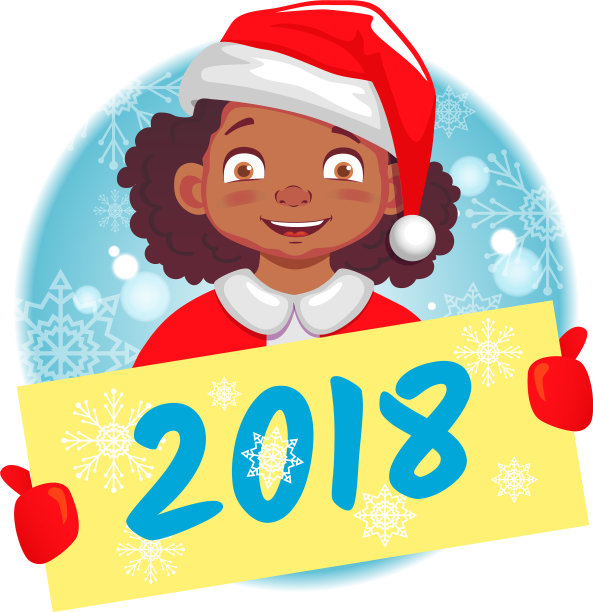 美国黑人女孩拿着2018年圣诞卡片图片 美国黑人女孩拿着2018年圣诞卡片图片下载
