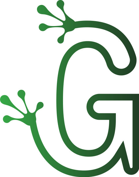 字母g标志设计青蛙脚印概念图片 字母g标志设计青蛙脚印概念图片下载
