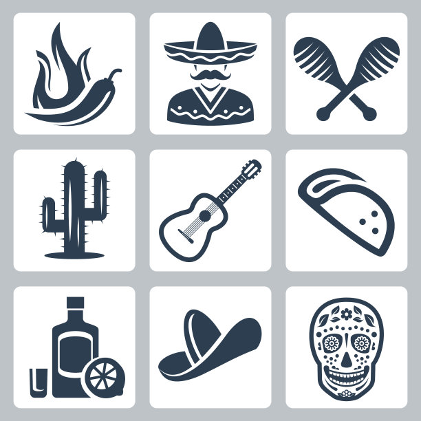 墨西哥相关图标集图片 墨西哥相关图标集图片下载